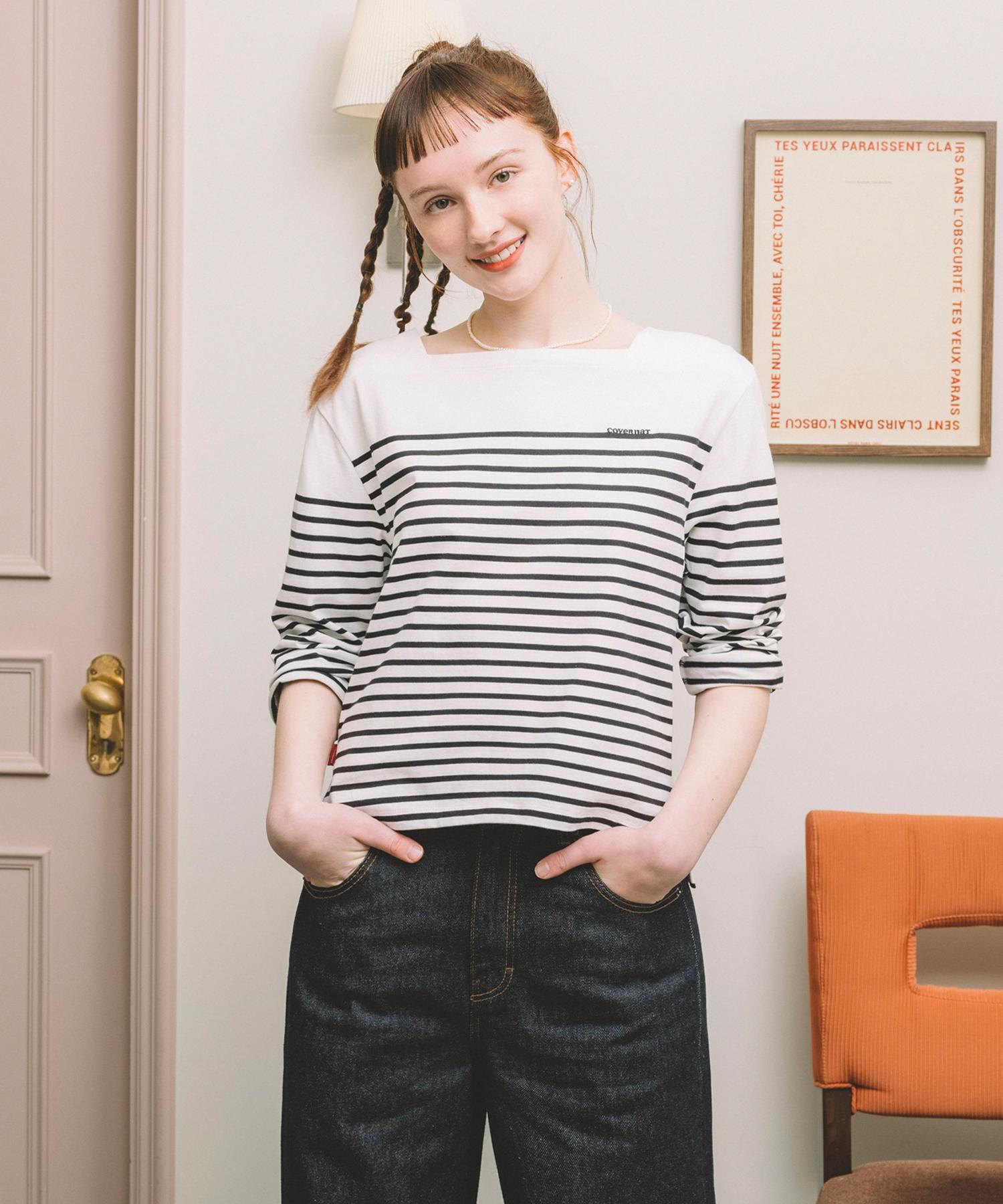 Covernat Woman Striped Long Sleeve Black Black/Wm