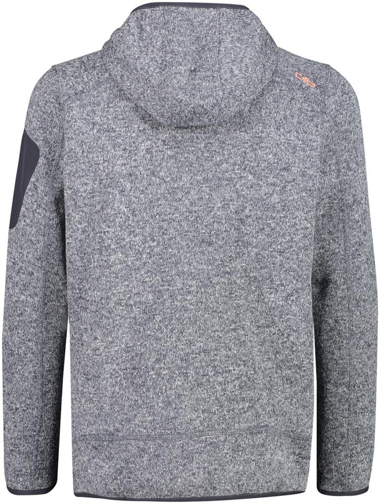 Куртка CMP Man Jacket Knitted Fix Hood (3H60847N) titanio/flamingo fluo