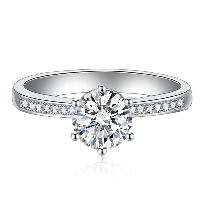 Lindon Clasic din aliaj de cupru Inel cu zircon Bijuterii pentru dama Cadou de petrecere de promisiune de nuntă