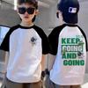 T-shirt short sleeved shirt with unique print, suitable for boys and boys summer tops