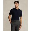 Men Cable Knit Cotton Polo Collar Sweater  Mnposwe1n820014400 