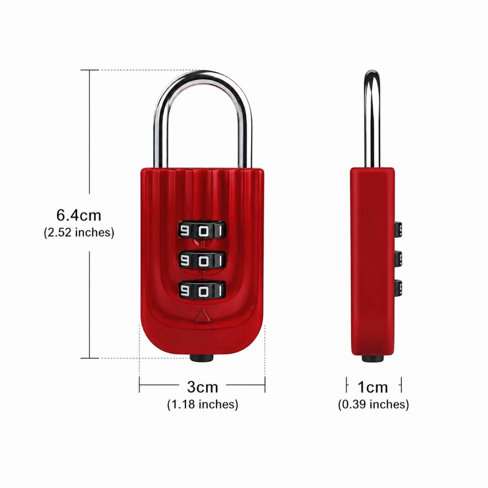 Electroplated Steel Shackle Code Lock Compact Lightweight Password Lock Padlock Gym Locker