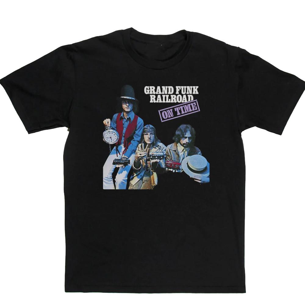 

Grand Funk Railroad On Time Tshirt black Short sleeve All Sizes Unisex T-Shirt S