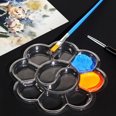 20Pcs Disposable Paint Tray Transparent Color Mixing Palette One-Time Use Painting Supplies for Artists Art Studios Schools