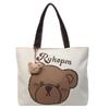 Herbst/Winter Damen Cartoon Canvas Tragetasche - Schultertasche mit großem Fassungsvermögen für Uni und Pendeln