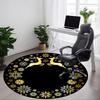 1pc Christmas Decorations Office Round Rug, Carpet for Office, Gaming, Lightweight Round Floor Mat Yy260208092