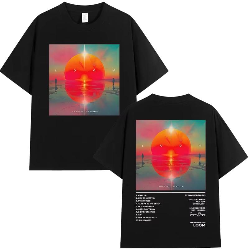 

Rock Band Imagine Dragons Music Album T Shirt Fashion Hip Hop Tshirt Unisex Women Cotton Comfort Short Sleeve Tshirts Streetwear 4XL