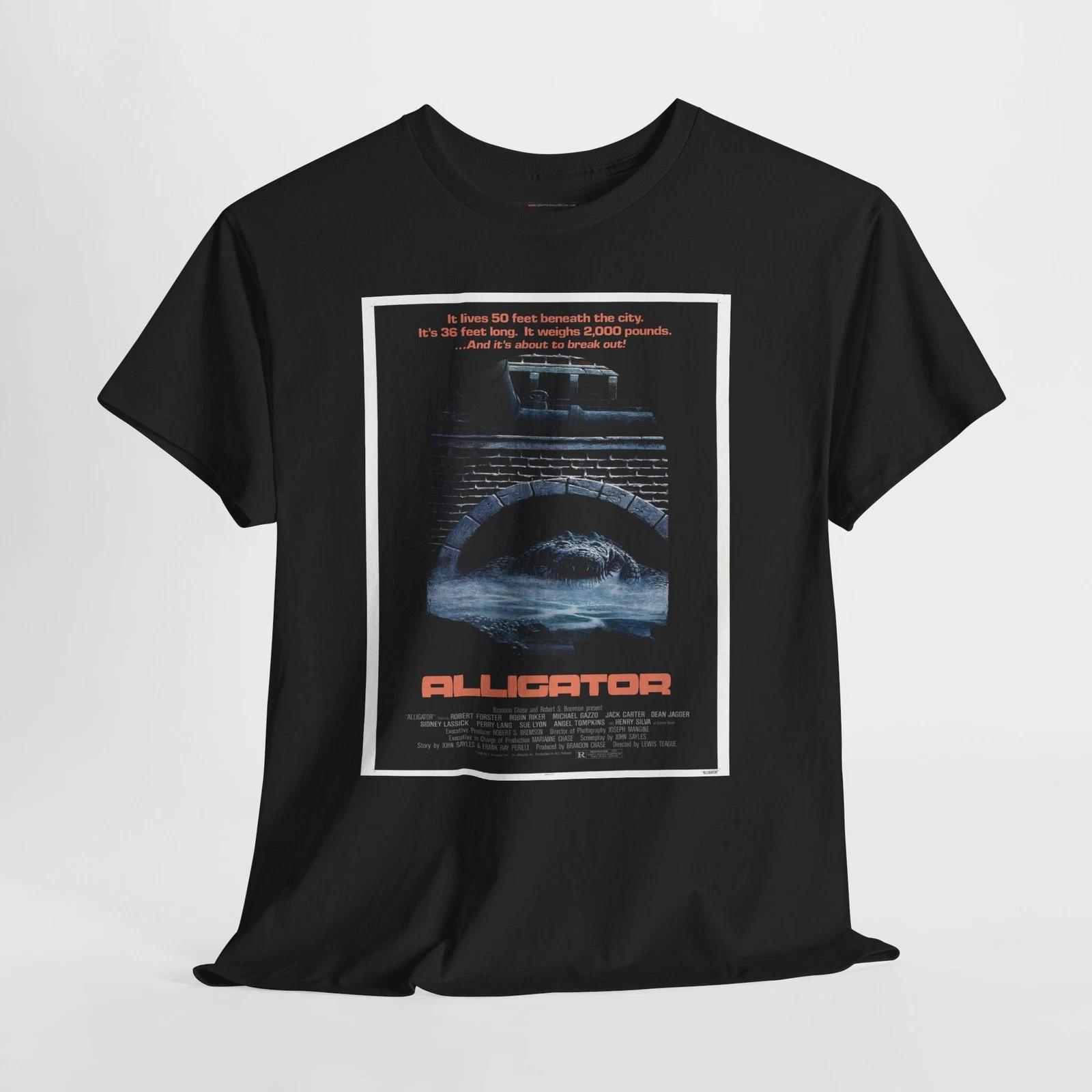 Alligator 1980 Retro Movie Poster Horror Unisex Graphic T-Shirt S
