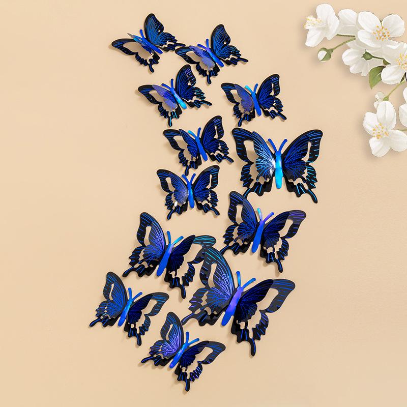 3D Realistic Double-Layer Butterfly Wall Stickers for Home Décor