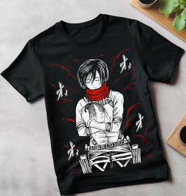 Mikasa Shingeki No Kyojin Anime Horror Shirt  Attack On Titan T-Shirt -All Sizes