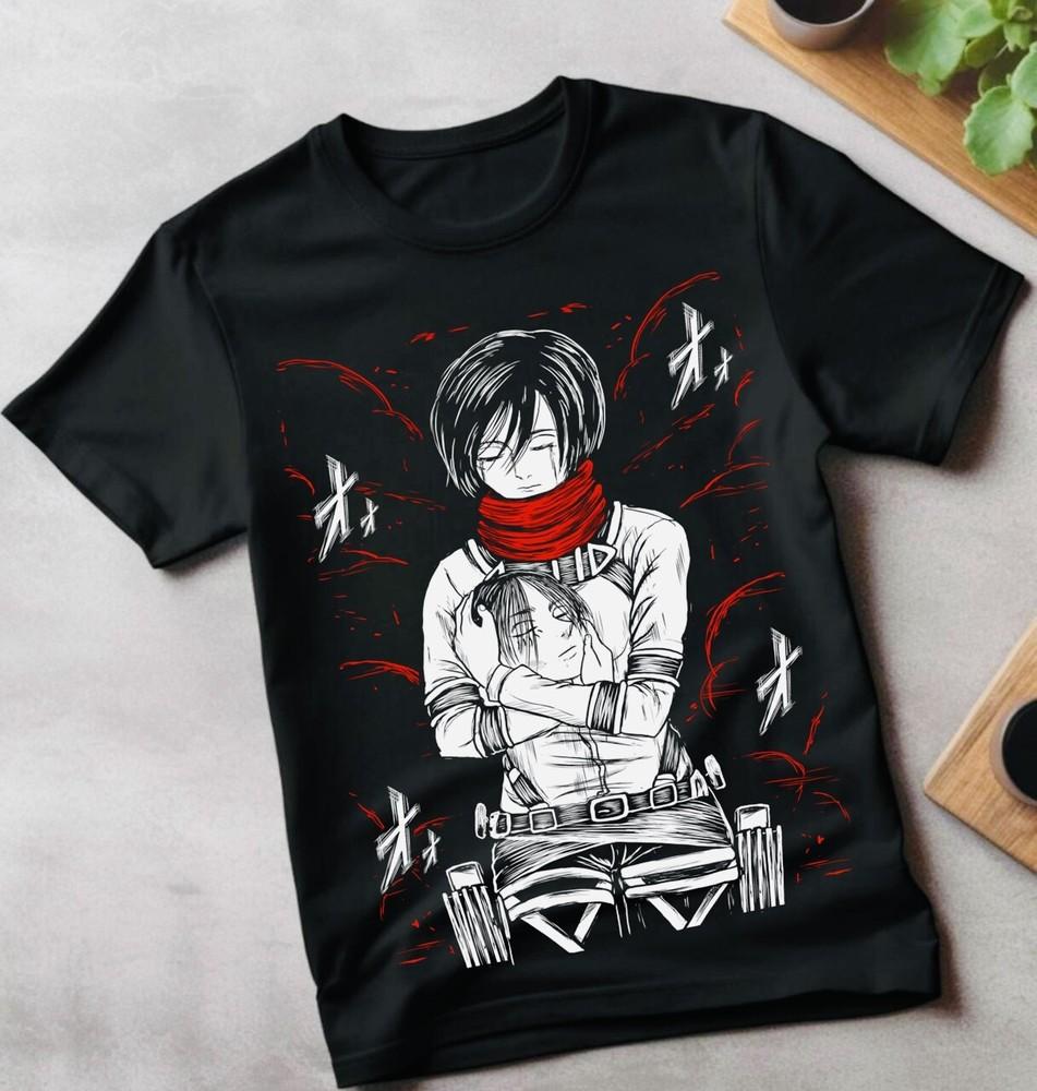 

Mikasa Shingeki No Kyojin Anime Horror shirt Attack on Titan T-Shirt -All Sizes L