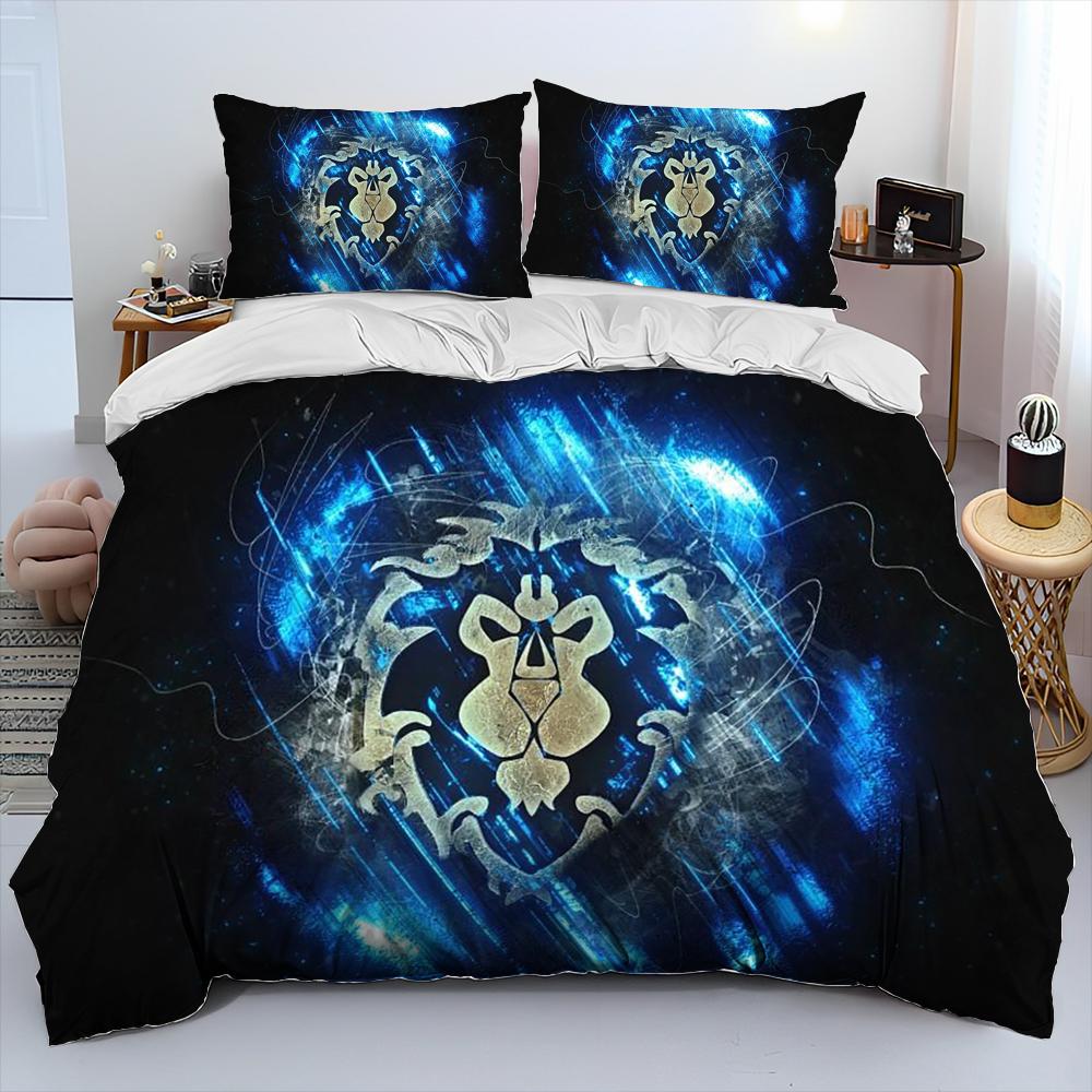 World of Warcraft,WOW ,Game Gamer Comforter Bedding Set,Duvet Cover Bed Set Quilt Cover Pillowcase,king Queen Size Bedding Set