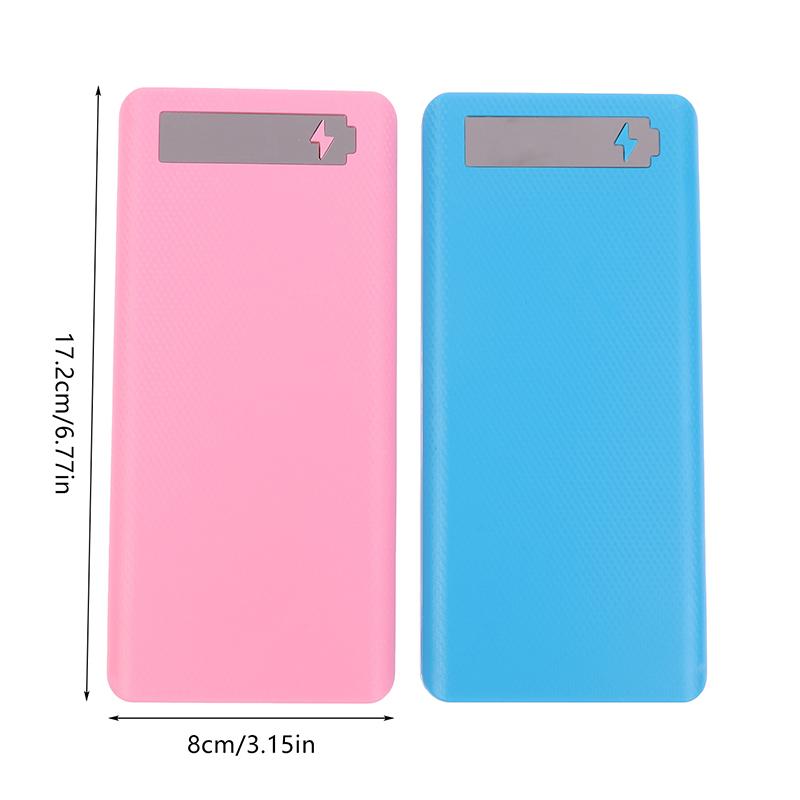 8*18650 Power Bank Cases Battery Holder Portable Dual Usb Type C Micro Input Port Charge Shell For Phone 18650 Battery Cases