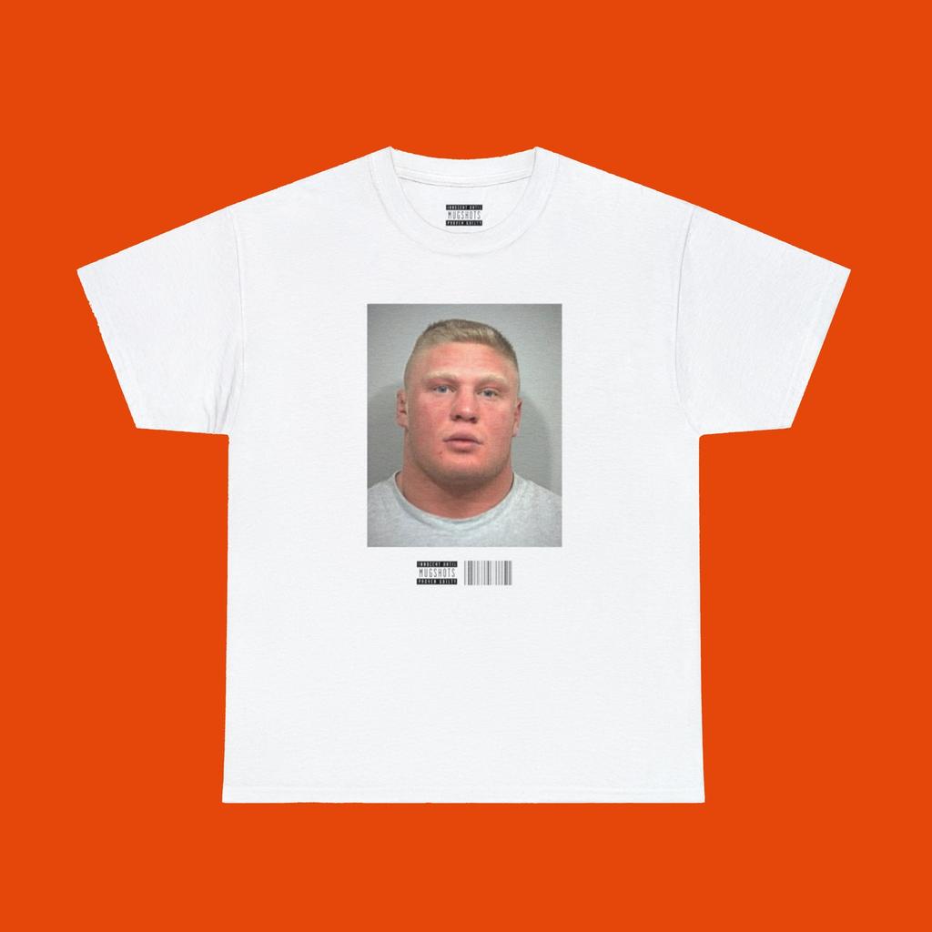 T-Shirt Mugshot di Brock LESNAR | T-Shirt Grafica Wrestling Y2K | Maglietta Outfit Evento Streetwear