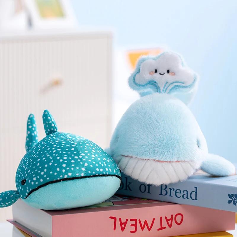25Cm Soft Whale Plush Toys Blue Whale Shark Stuffed Fish Dolls Cute Ocean Animal Plushies Children'S Room Decor Xmas Gift