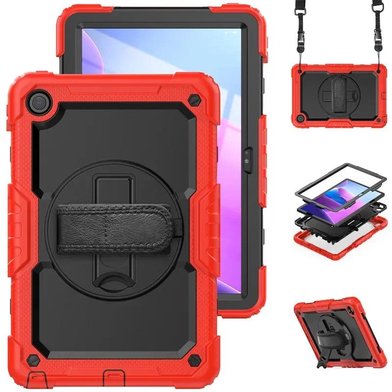 Étui Pour Samsung Galaxy Tab A9 8.7 SM-X110 X115 Housse de Tablette A11 A9+Plus 11 A11 8.7 Capa pour Enfants Protection d'Écran+Sangle de Poignée A9 8.7inch X110X115 rouge