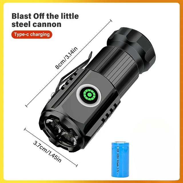 Powerful LED Flashlight Portable 2000LM Maintenance Work Light IPX6 Waterproof Outdoor Camping Adventure Lighting Torch Lantern