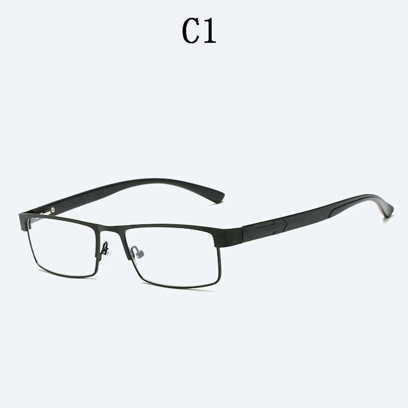 BOYSEEN Men Titanium Alloy Reading Glasses Non Spherical 12 Layer Coated Lenses Retro Business Hyperopia Prescription Eyeglasses