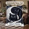 Elegant Roses Heart Frame Theme Throw Blanket Custom Name Text Personalized Blanket Soft Cozy Blanket for Home Sofa Bed