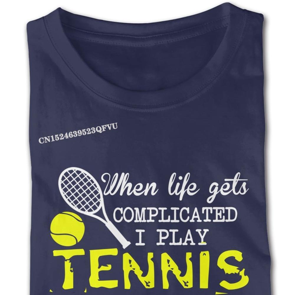 Černé I Love Play Tennis Pánské Pánské Trička na míru Anglický styl Pánská Trička Měkká bavlna HipHop Potisk Košile