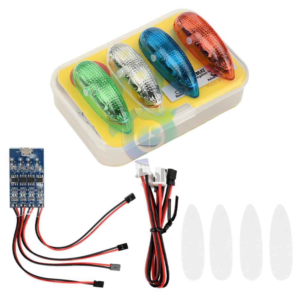 Wireless Navigation Light Rechargeable 4 modes Strobe LED Lights for RC Airplane Hobby Plane Drone Car Boat Toy Part