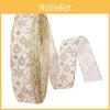 Elegant 2 Meter Christmas Decoration Ribbon With Stylish Powdered Print Design