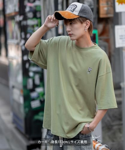 IMPROMES Casual SIDEWAYSTANCE Embroidered Downer Bulldog Short Sleeve T-Shirt, Men's, White