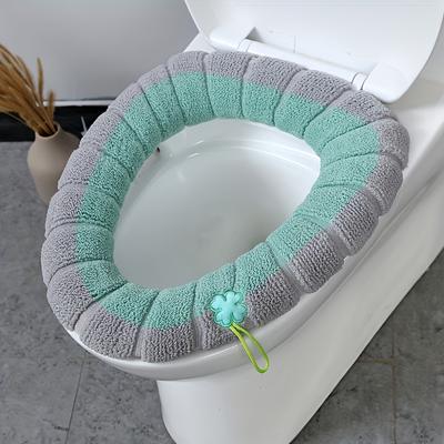 1pc Dual-Tone Washable Toilet Seat Cushion - Thickened for Winter Comfort, Ideal for Home and Commercial Use, Professional Supplies for All Users