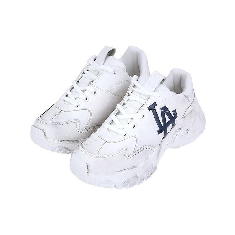 New MLB Big Ball Chunky LA Dodgers Slip Resistant, Abrasion Resistant, Lightweight Low Top Chunky Sneakers Women's White 32SHC7011-07W