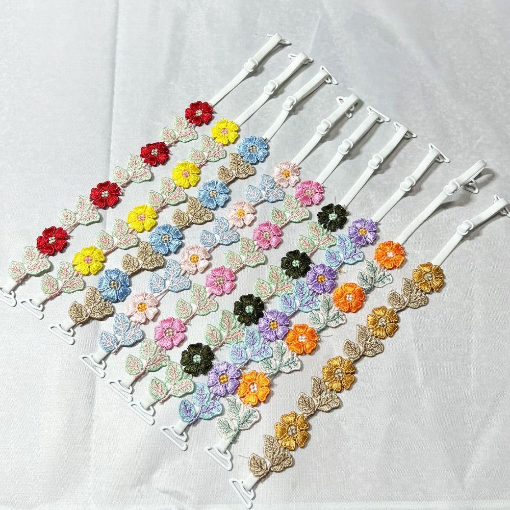 Adjustable Lace Lingerie Strap Embroidered Flowers Lace Shoulder Strap  Wedding Party Dress