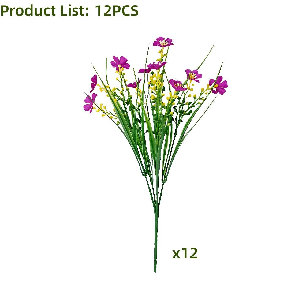 

12PCS Artificial Daisy Flowers, Plastic Fake Flowers for Home Indoor Outside Garden Patio Window Porch Farmhouse Decor, Outside