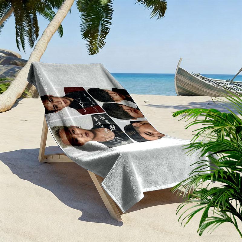 BIGBANG Print Beach Towel, Large Soft Quick Dry Towel for Beach Camping Swimming