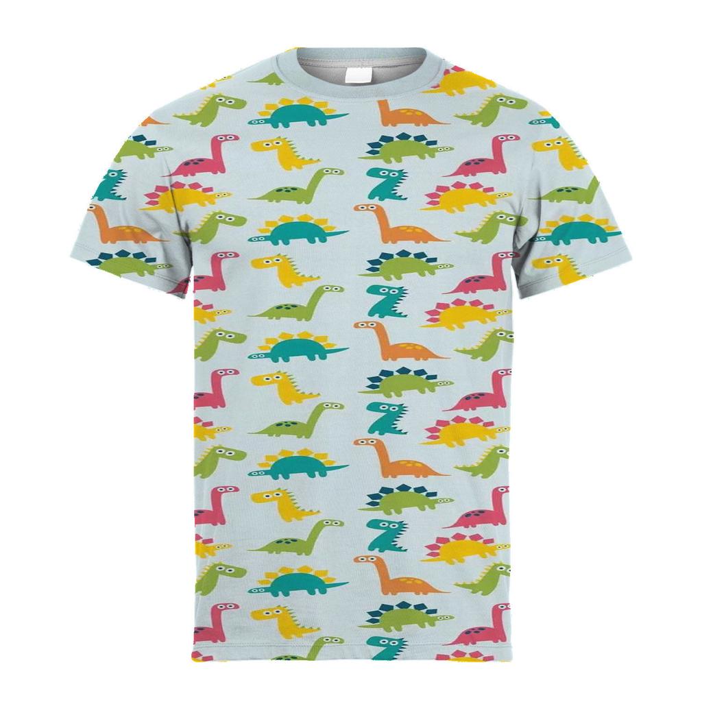 2024 Kids Girl Boy Clothes Dinosaur T-Shirt Summer Short Sleeve Tees Boy Clothes Casual Comfy T Shirt Tops Children's Clothing