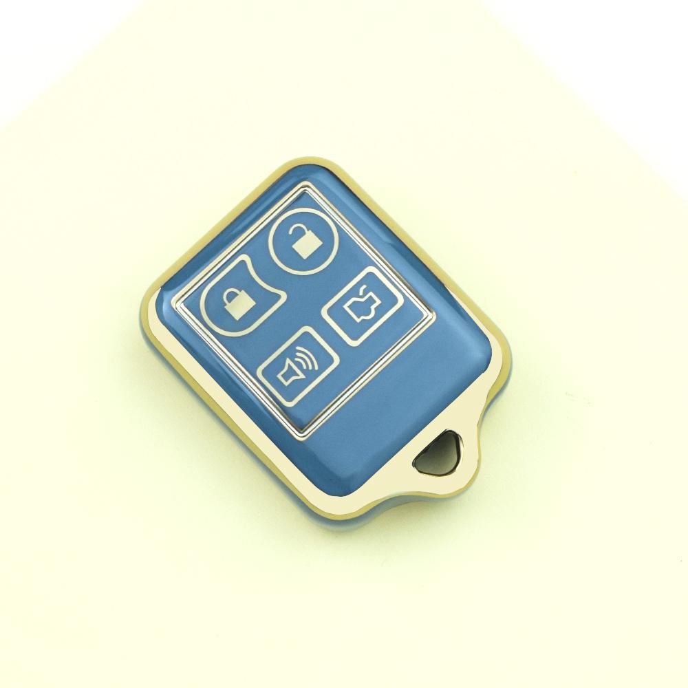 

Gold Edge 3/4 Buttons TPU for Ford Explorer Mustang Focus Complete Escape Thunderbird Lincoln Transit Town Auto Car Remote Key Case Cover 4 button key cover серый
