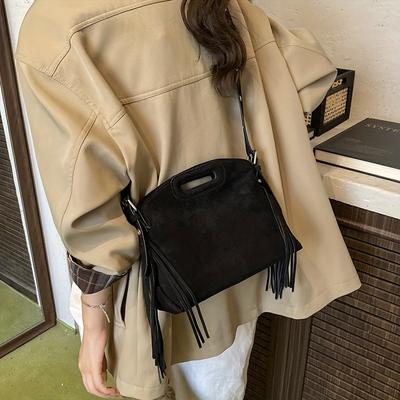 Dames retro schoudertas crossbody tas met franjes