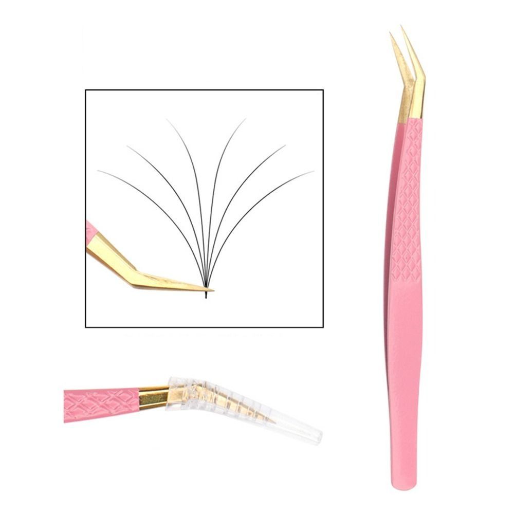 Stainless Steel Eyelash Extension Tweezer Anti-static Makeup Tool Professional Fiber Tip Women