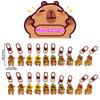 5-50Pcs Capibara Keychains Yellow Capybara Keyring For Bag Cell Phone Hanger Cute Car Key Pendant Small Gift Hairpin Accessories