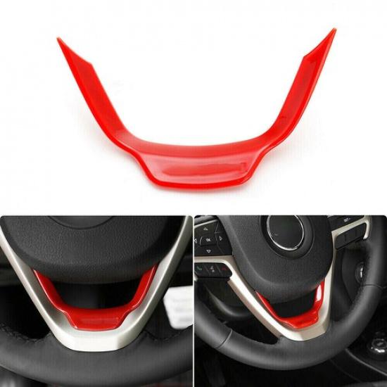 Steering Wheel Strip Panel Cover Trim For Jeep Grand Cherokee 2014-20 Bright Red