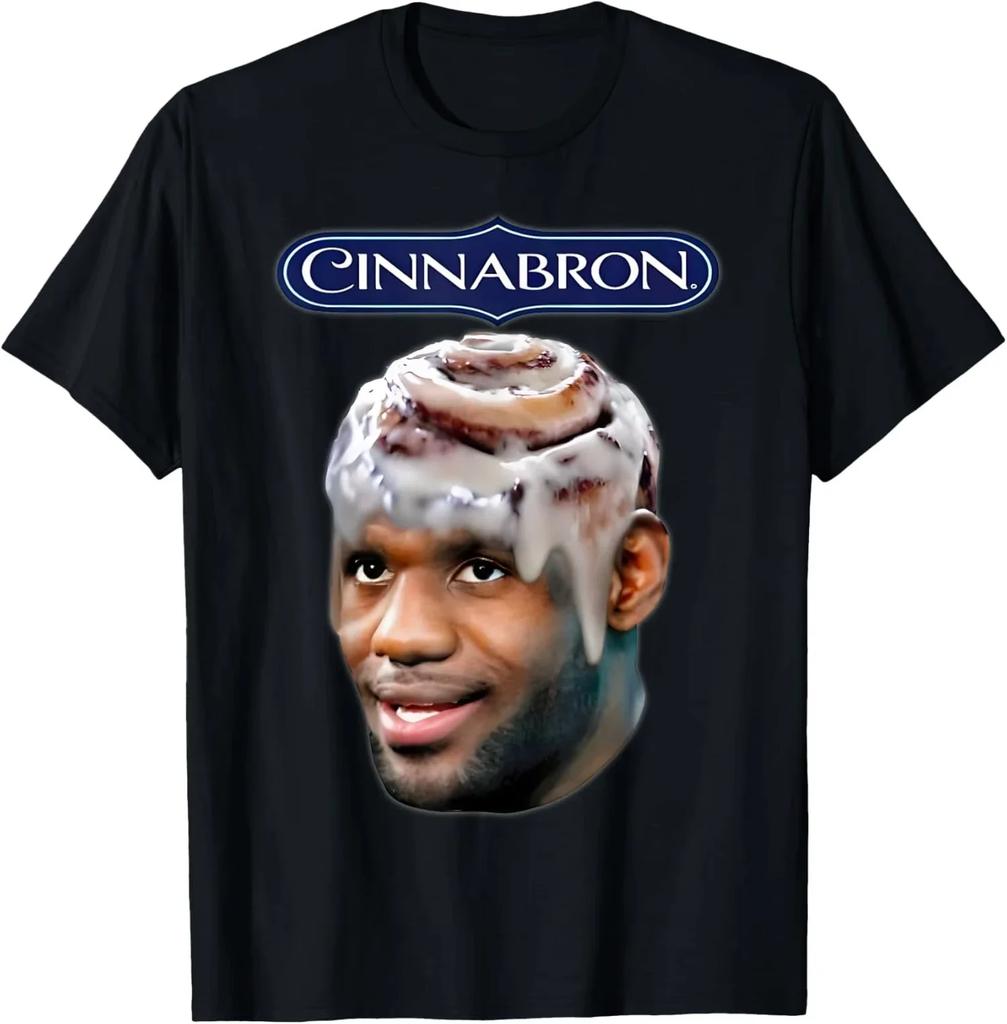 Cinnabron Lustiges LeBron Grafik Meme T-Shirt Damenmode T-Shirts Hohe Qualität Übergroß Kurzarm Herren T-Shirt Oberteile Streetwear