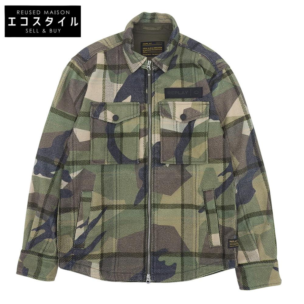 

Replay Men s Camo Print Melton Shirt Blouson Jacket, Khaki, Size M Jacket M khakiUsed