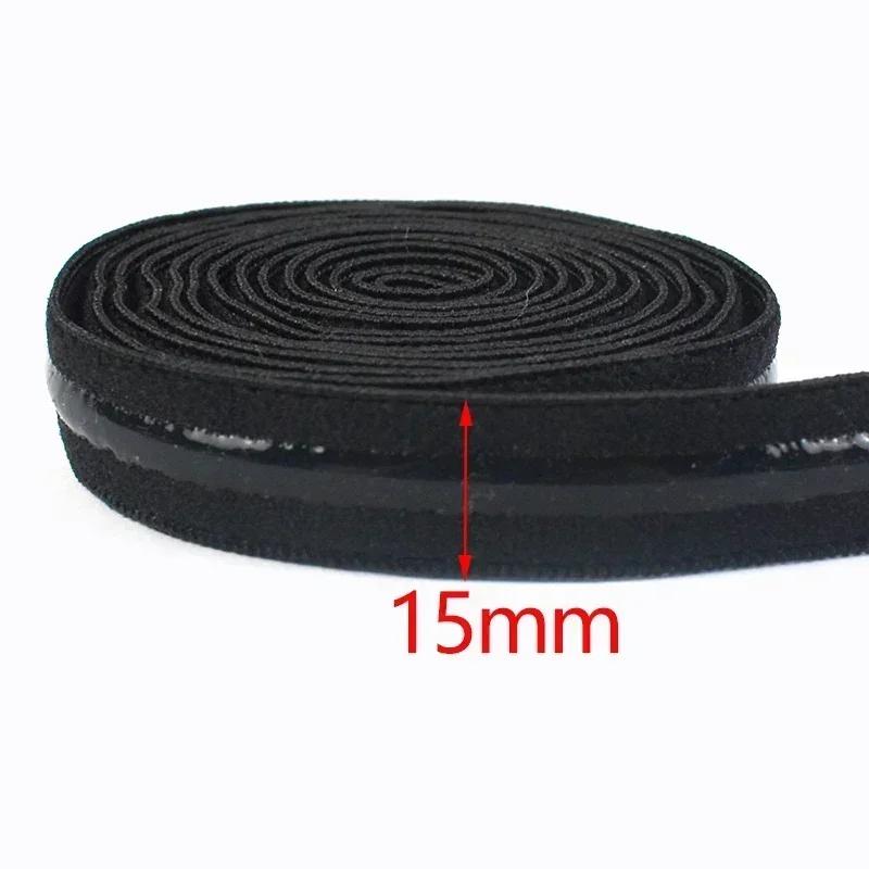 3/5/10M Meetee 20-50mm Silicone Elastic Band for Underwear Non-slip Rubber Webbing Ribbon Garment Bands DIY Sewing Accessories