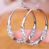 Luxury Diamond Hoop Earrings Large Circle Design with Zirconia Elegant Chic Ear Jewelry for Women