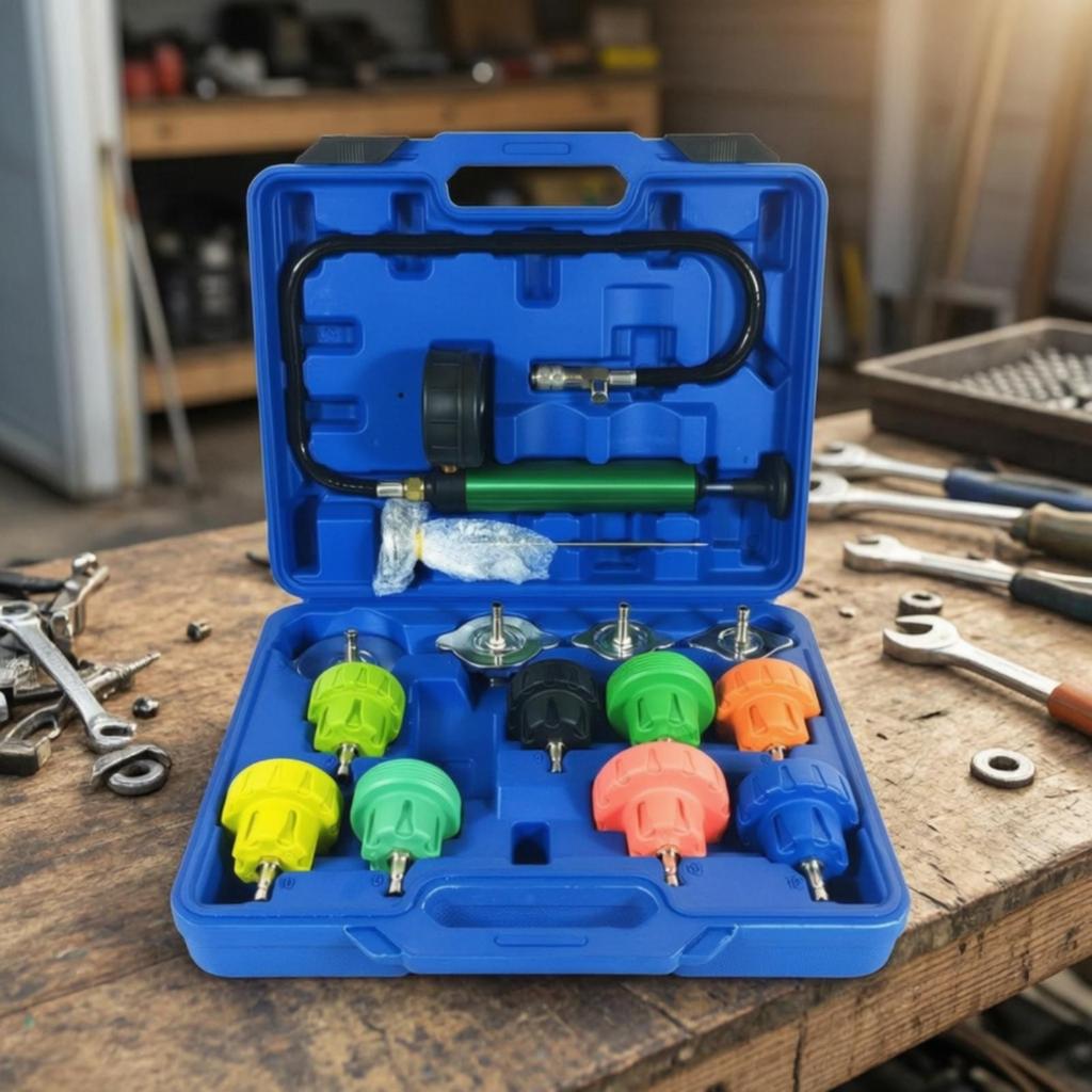 14 Pieces Cooling System Leak Tester Universal Coolant Pressure