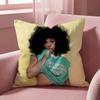 SZA Cushion Cover Multi-Scene Pillow Cover for Home & Car - Reversible, Soft & Durable for Daily Use
