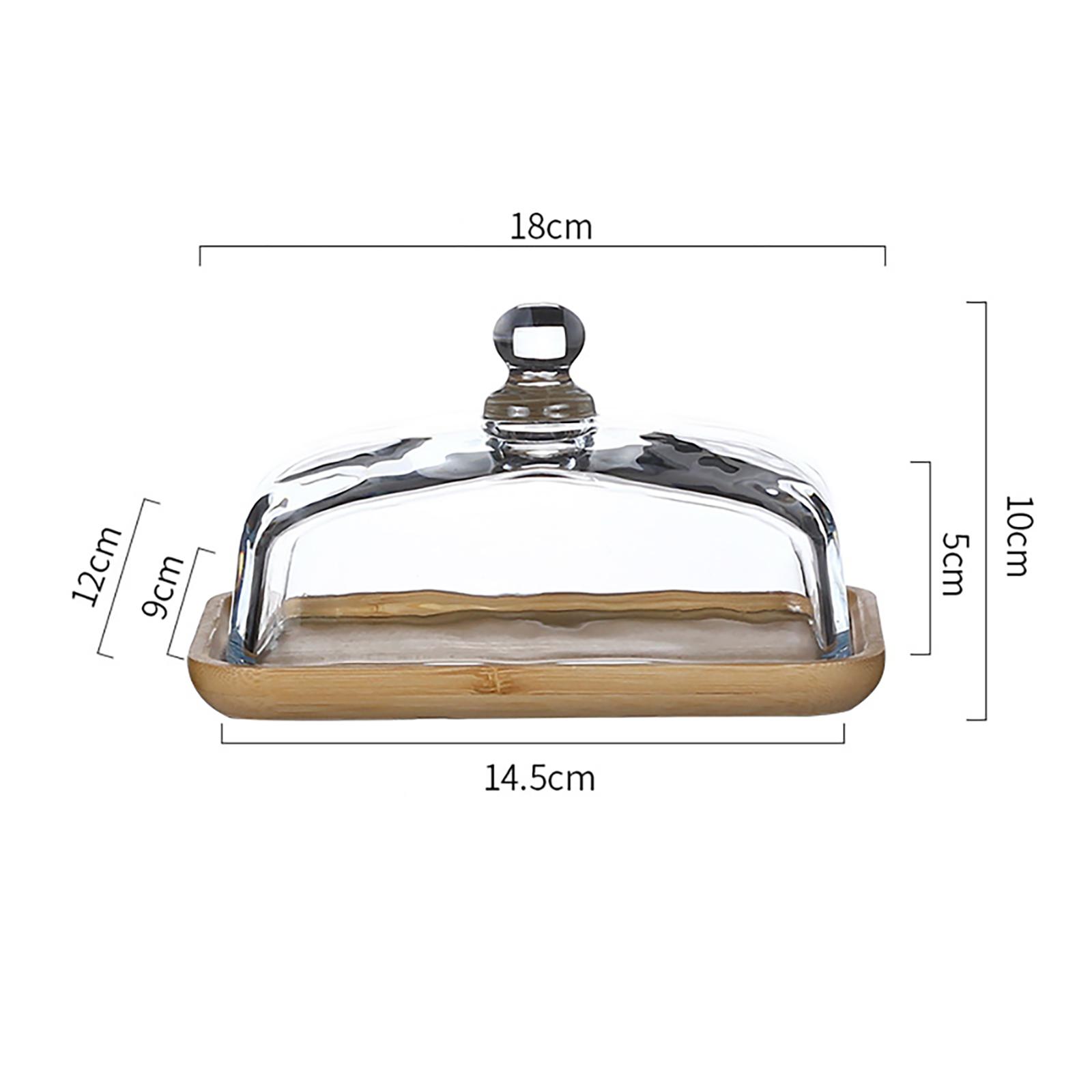 

Деревянная масленка с прозрачной стеклянной крышкой, Стильный прямоугольный поднос для демонстрации, Для масла, Блока сливочного сыра, Сервировочное блюдо, Винтажный кухонный аксессуар Bamboo butter dish#0