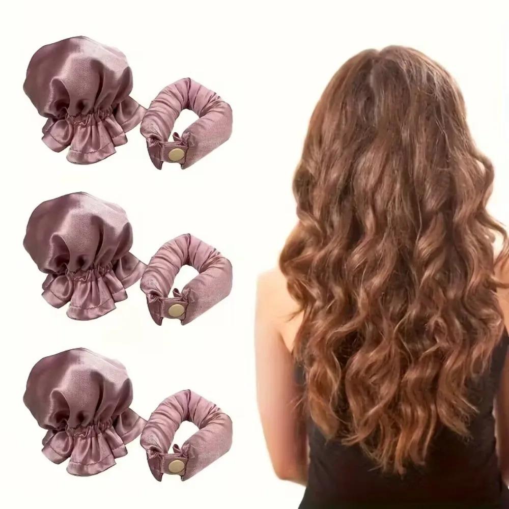 3pcs New Large Wave Lazy Hot Roller Set Sleeping Hair Curling Tool No Heat Non-Damaging  Hair Curling Iron Care Styling Tool
