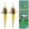 10PCS Leurres Crevettes PVC Leurres Souples de Pêche Appâts Crevettes Durables Pêche au Bar