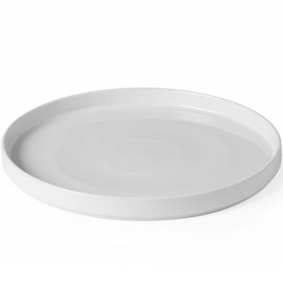 OSLO Plate with High Rim, White, 280 X 28 Mm, Set of 6