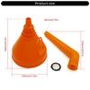 Širokoúhlý trychtýř Plastový trychtýř Flexibilní vypouštěcí nástroj pro použití v autě Přenosný Univerzální Domácí Multifunkční trychtýř