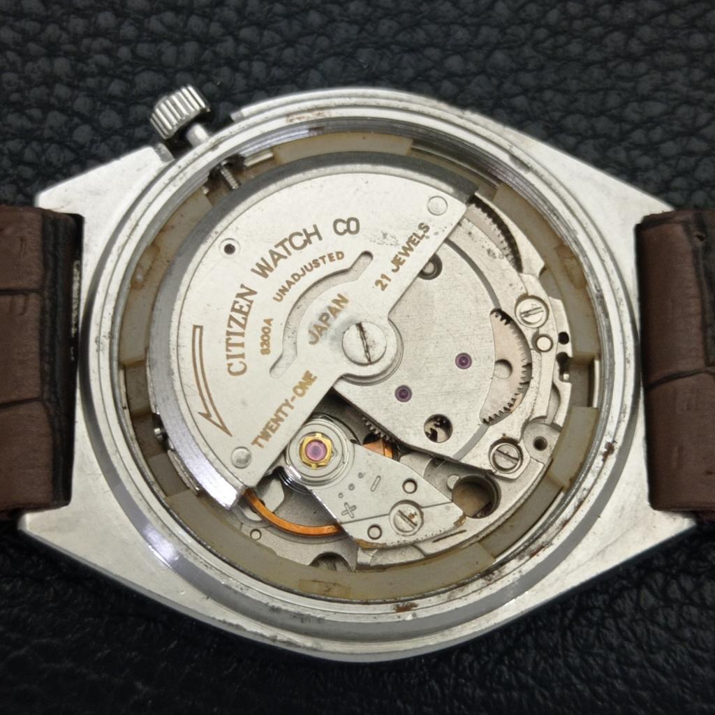 JAPONIA VINTAGE CITIZEN AUTOMATYCZNY 8200 MĘSKI ZŁOTY KOLOR TARCZY ZEGAR a702748-1 R210-a702748